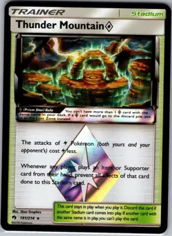 Thunder Mountain 191/214 - Pokemon TCG SM: Prism Star - Holo Prism Rare (NM) - Image 1