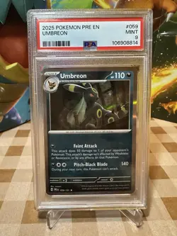 PSA 9 2025 Umbreon Prismatic Evolutions Pokemon Card #59/131 Mint - Image 1