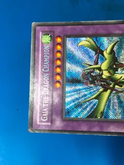 YUGIOH Secret Rare Gaia The Dragon Champion LOB-E102 PLAYED - Image 3