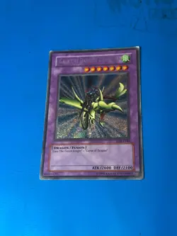 YUGIOH Secret Rare Gaia The Dragon Champion LOB-E102 PLAYED - Image 1