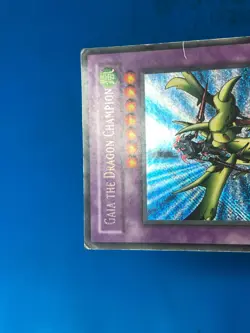 YUGIOH Secret Rare Gaia The Dragon Champion LOB-E102 PLAYED - Image 3