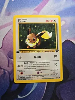 Eevee 55/82 Common Team Rocket Pokemon Card 1st Edition - Image 1