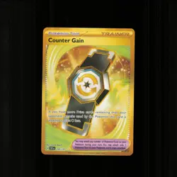 249/191 Counter Gain - Surging Sparks - Gold Secret Rare - Pokemon Card - Image 1