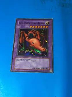 YUGIOH Super Rare Twin-Headed Thunder Dragon MRD-E120 PLAYED - Image 1