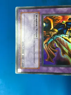 YUGIOH Super Rare Flame Swordsman LOB-003 PLAYED - Image 4