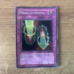 YUGIOH Secret Rare Magic Cylinder LON-104 PLAYED - Image 1
