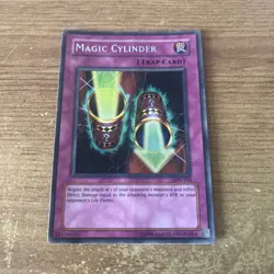 YUGIOH Secret Rare Magic Cylinder LON-104 PLAYED - Image 2