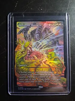 MTG EOE Foil: Mutinous Massacre Full Art Edge Of Eternities - Image 1