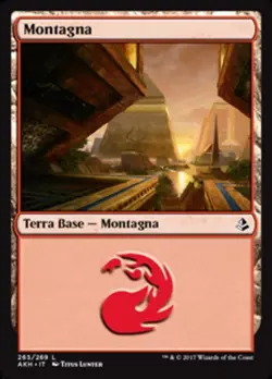 MTG Magic AKH Amonkhet - 1x ITA EX 265 C Montagna - Image 1