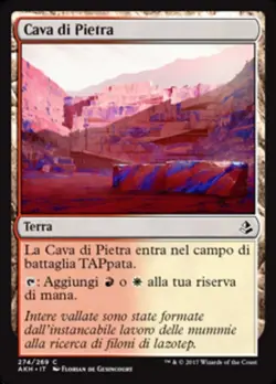MTG Magic AKH Amonkhet - 1x ITA EX 274 C Cava di Pietra - Image 1