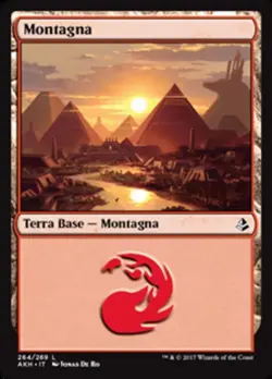 MTG Magic AKH Amonkhet - 1x ITA EX 264 C Montagna - Image 1