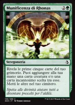 MTG Magic AKH Amonkhet - 1x ITA EX 156 C Munificenza di Rhonas - Image 1