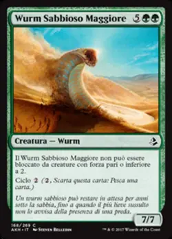 MTG Magic AKH Amonkhet - 1x ITA EX 168 C Wurm Sabbioso Maggiore - Image 1