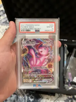 2021 POKEMON SWORD & SHIELD FUSION STRIKE SECRET #269 FULL ART/MEW VMAX PSA 10 - Image 1