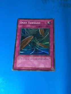 YUGIOH Super Rare Dust Tornado PSV-011 PLAYED - Image 1