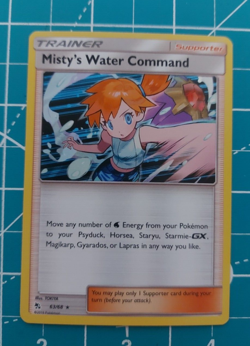 Misty's Water Command - 63/68 - Pokemon Hidden Fates Sun & Moon Holo Rare NM - Image 1