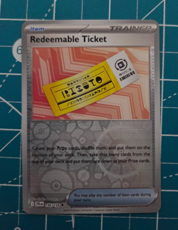 Redeemable Ticket - 156/159 - Reverse Holo - Pokemon Journey Together - NM - Image 1