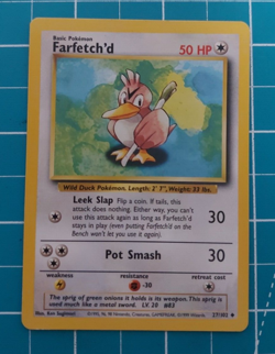 Farfetch'd 27/102 - WOTC Uncommon Regular - Pokemon Base Set Unlimited NM - Image 1