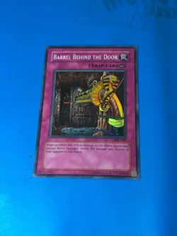 YUGIOH Super Rare Barrel Behind The Door PGD-095 PLAYED - Image 1