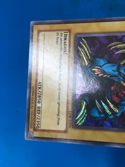 YUGIOH Secret Rare Tri-Horned Dragon LOB-E000 PLAYED - Image 4