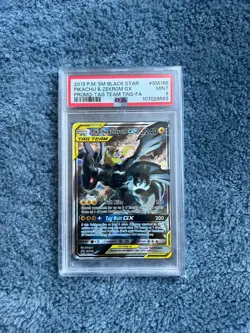 Pokemon Pikachu & Zekrom GX SM168 PSA 9 Mint Sun/Moon Tag Team Promo Holo 💎🔥 - Image 1