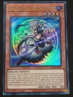 Drachoschwanz Lukias JUSH-DE001 Justice Hunters Ultra Rare DE NM YUGIOH - Image 1