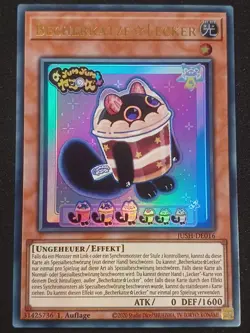 Becherkatze Lecker JUSH-DE016 Ultra Rare Justice Hunters DE NM YUGIOH - Image 1