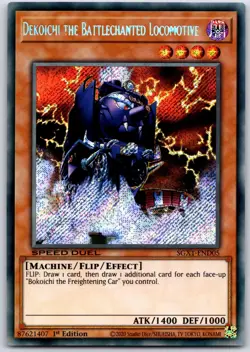 Yugioh Dekoichi The Battlechanted Locomotive SGX1-END05 Secret Rare 1st Ed NM - Image 1