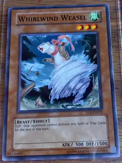 Yugioh! LP Whirlwind Weasel - EOJ-EN025 - Common - Unlimited Edition Lightly Pla - Image 1