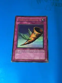 YUGIOH Ultra Rare Horn Of Heaven MRD-E130 PLAYED - Image 1