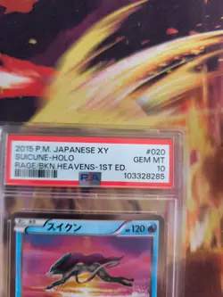 Pokemon Card Suicune Holo Xy Xy9 Rage Of The Broken Heavens 1. Japanese PSA 10 - Image 4