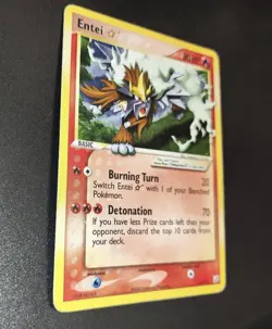 Pokemon Card-Entei-Gold Star-Holo-Ex UnseenForces-113/115-ENG - Image 1