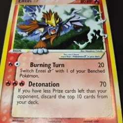 Pokemon Card-Entei-Gold Star-Holo-Ex UnseenForces-113/115-ENG - Image 3