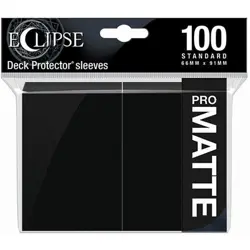 Card Supplies Eclipse Pro-Matte Jet Black Standard Card Sleeves [100 Ct] - Image 1