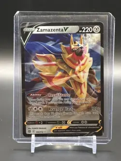 Pokemon TCG Sword & Shield Brilliant Stars Zamazenta v Ultra Rare Card 105/172 - Image 1
