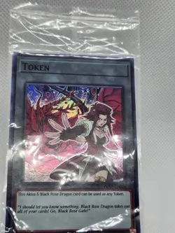 YuGiOh Akiza & Black Rose Dragon Token TKN5-EN008 Super Rare Sealed Card - Image 5