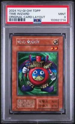 Yu-Gi-Oh! - Time Wizard Original Card Layout 2024 PSA 9 - Image 1