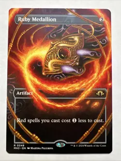 MTG Ruby Medallion (Borderless) Modern Horizons 3 NM - Image 1
