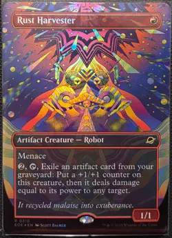 MTG Edge Of Eternities Rust Harvester Borderless Foil (Rare) - Image 1