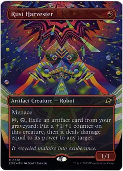 MTG Edge Of Eternities Rust Harvester Borderless Foil (Rare) - Image 2