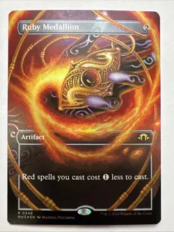 MTG Ruby Medallion (Borderless Foil) Modern Horizons 3 NM - Image 1