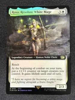 Final Fantasy Strong Love White Mage Rosa Expansion Foil MTG Card - Image 2