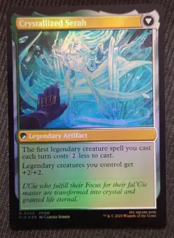 MTG Crystallized Serah Farron Gold Leaf Pre-Release Promo Foil Card - Image 3