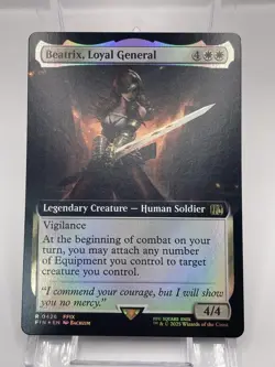 Mtg Faithful General Beatrix English Foil Card - Final Fantasy Collaboration - Image 1