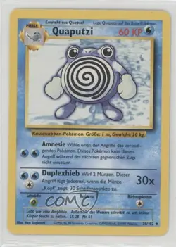 Poliwhirl German Pokemon Base Set #38 1999 15fy - Image 1