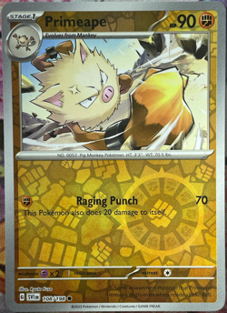 Primeape Reverse Holo - 108/198 - Scarlet & Violet Base Pokemon 2023 - Image 1