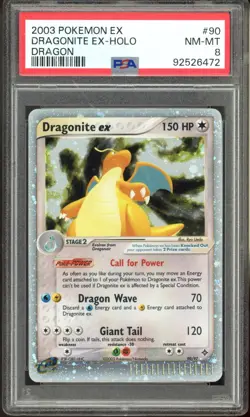 2003 Pokemon EX Dragon Dragonite EX #90 PSA 8 Nm-Mt - Image 1