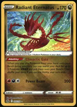 Pokemon - Crown Zenith Radiant Eternatus 2023 105/159 Ultra Rare - Image 1