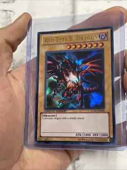 YUGIOH RED-EYES B. DRAGON LC01-EN006 ORIGINAL PRINT! ULTRA RARE NM/MT YUGIOH! - Image 1