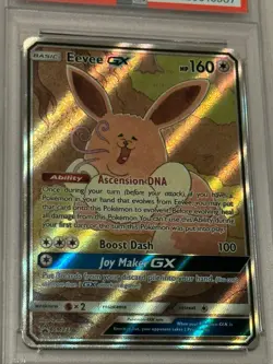 Eevee GX SM233 Full Art Black Star Promo Card Pokemon 2019 PSA Graded 8 - Image 2